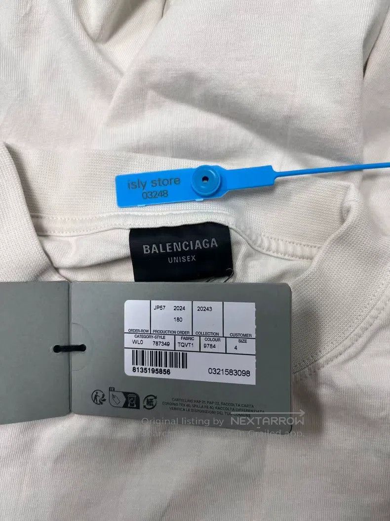 Balenciaga Balenciaga Letter Printed Crew Neck Short Sleeve Size US XL / EU 56 / 4 - 5 Thumbnail