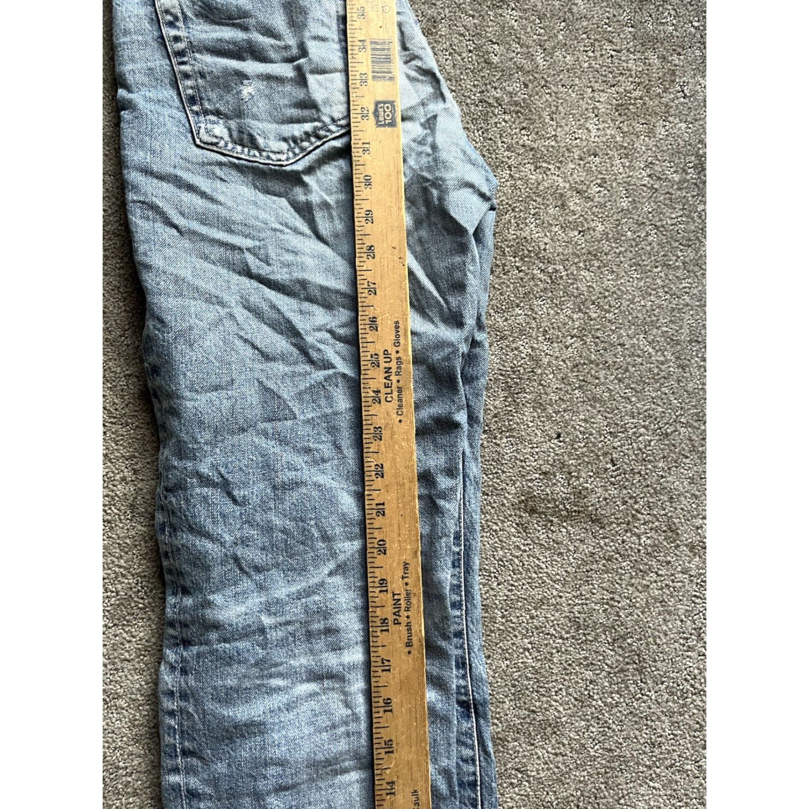 Vintage VINTAGE AG Adriano Goldschmied Jeans Womens Alexxis Straight High Rise 24 Blue Denim 90s Style Size 42" / US 20 - 8 Thumbnail