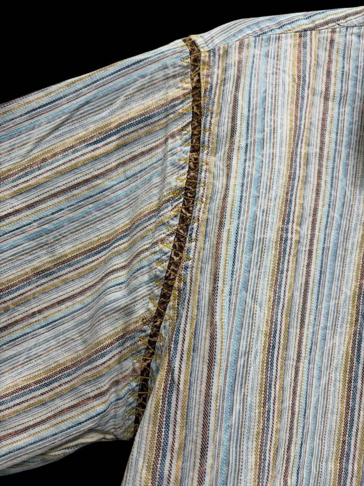 Bc Ethic Y2K BC ETHIC RAW EDGE DISTRESS GRUNGE STYLE VERTICAL STRIPED Size US L / EU 52-54 / 3 - 7 Thumbnail