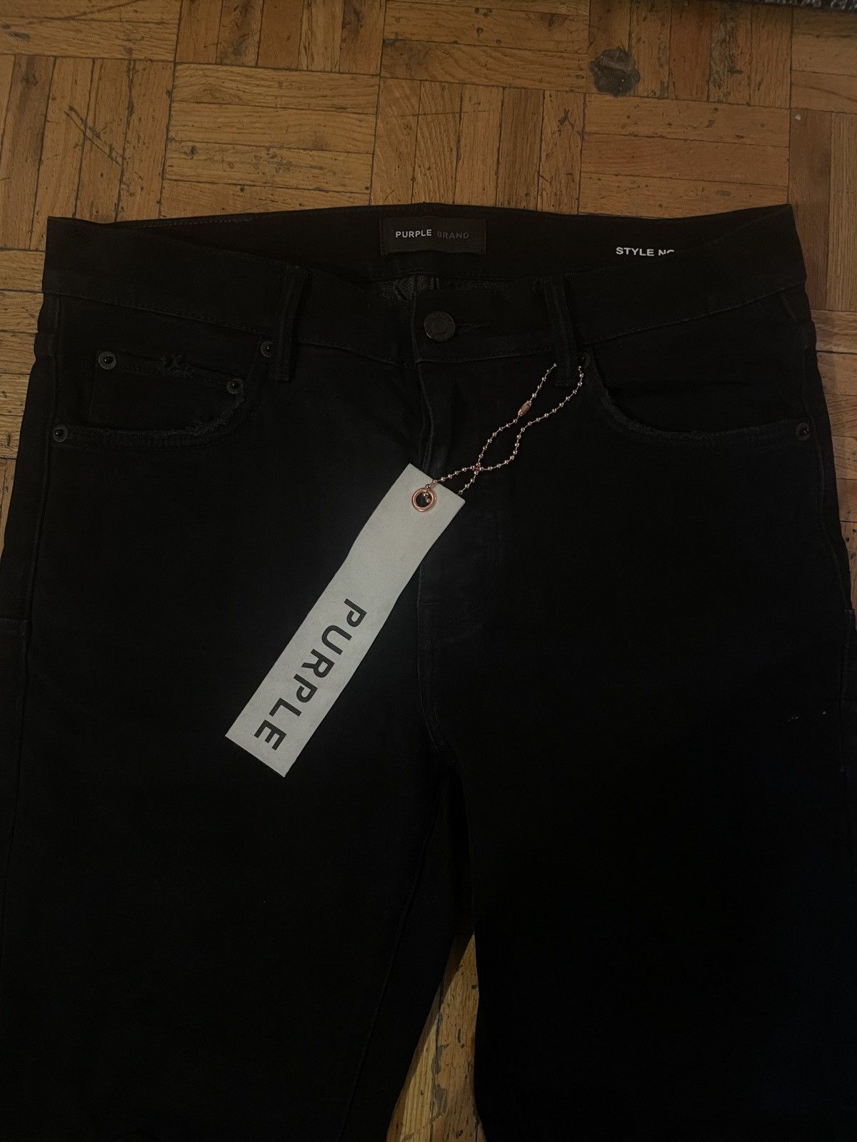 Purple Brand Purple Brand P004-FFBL Flamed Flare Black Size US 34 / EU 50 - 4 Thumbnail