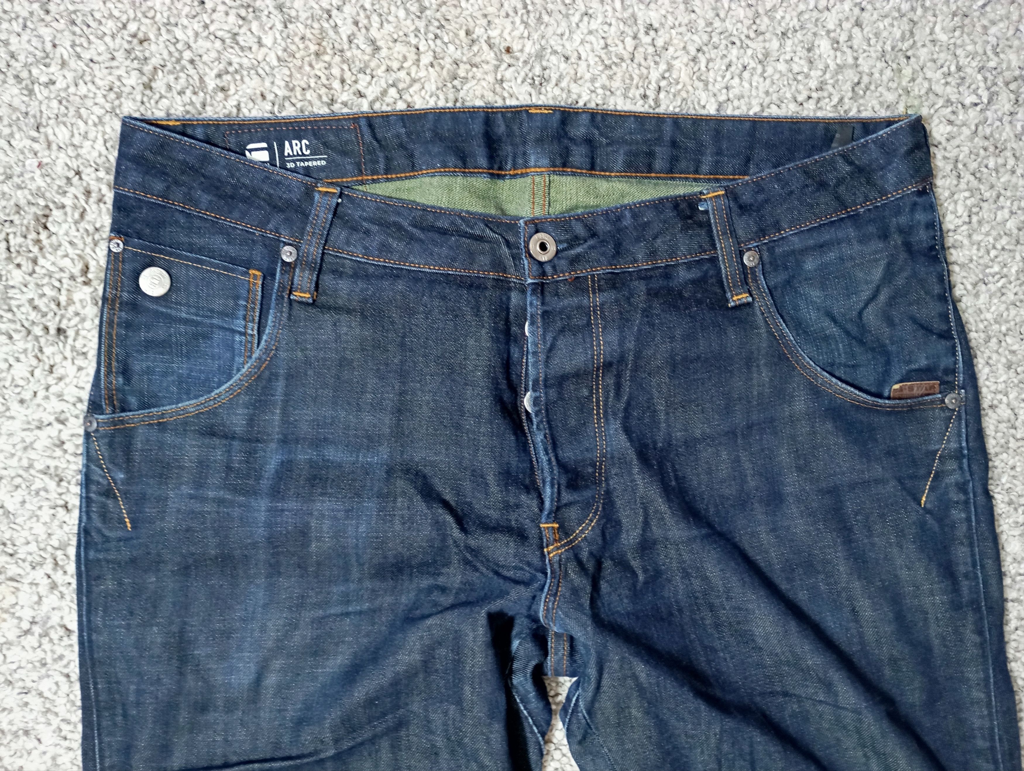 G-Star × Japanese Brand × Vintage Vintage G Star Raw Arc 3D Tapered Denim Pants Jeans Size US 34 / EU 50 - 2 Thumbnail