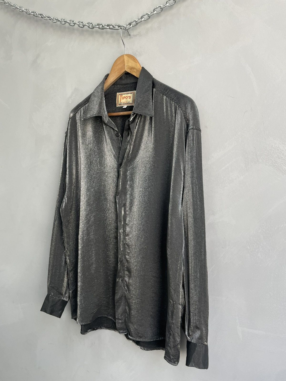 Japanese Brand Rare metallic boxy oversized JPG style shirt button up y2k Size US L / EU 52-54 / 3 - 3 Thumbnail