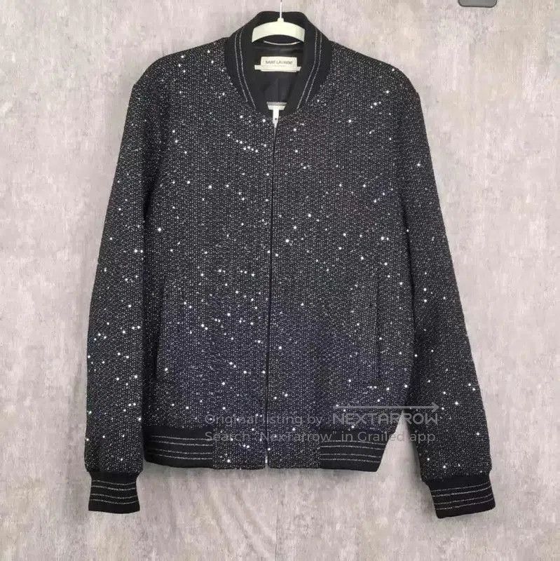 Yves Saint Laurent Saint Laurent Black Cotton Women's Jacket . Size L / US 10 / IT 46 - 1 Thumbnail