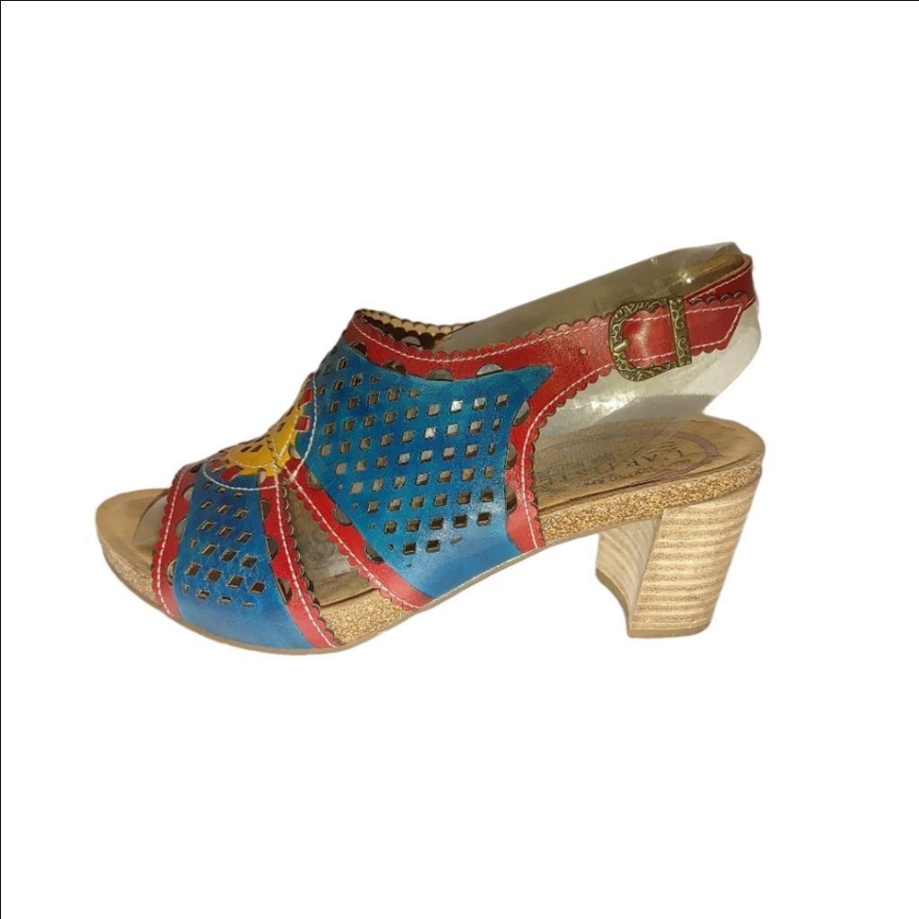 Larose Paris L'Artiste Eclipsing Peep Toe Leather Sandal Size 40 Size US 10 / IT 40 - 1 Thumbnail
