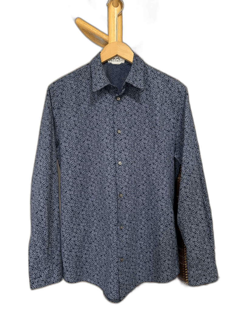 Hermes Hermes Classic Pattern Long Sleeve Shirt Size US M / EU 48-50 / 2 - 1 Thumbnail