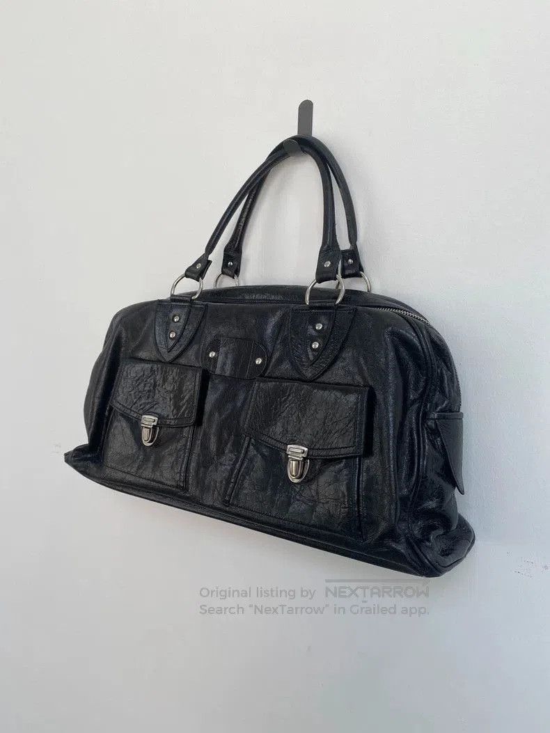 Ann demeulemeester pleated travel bag.