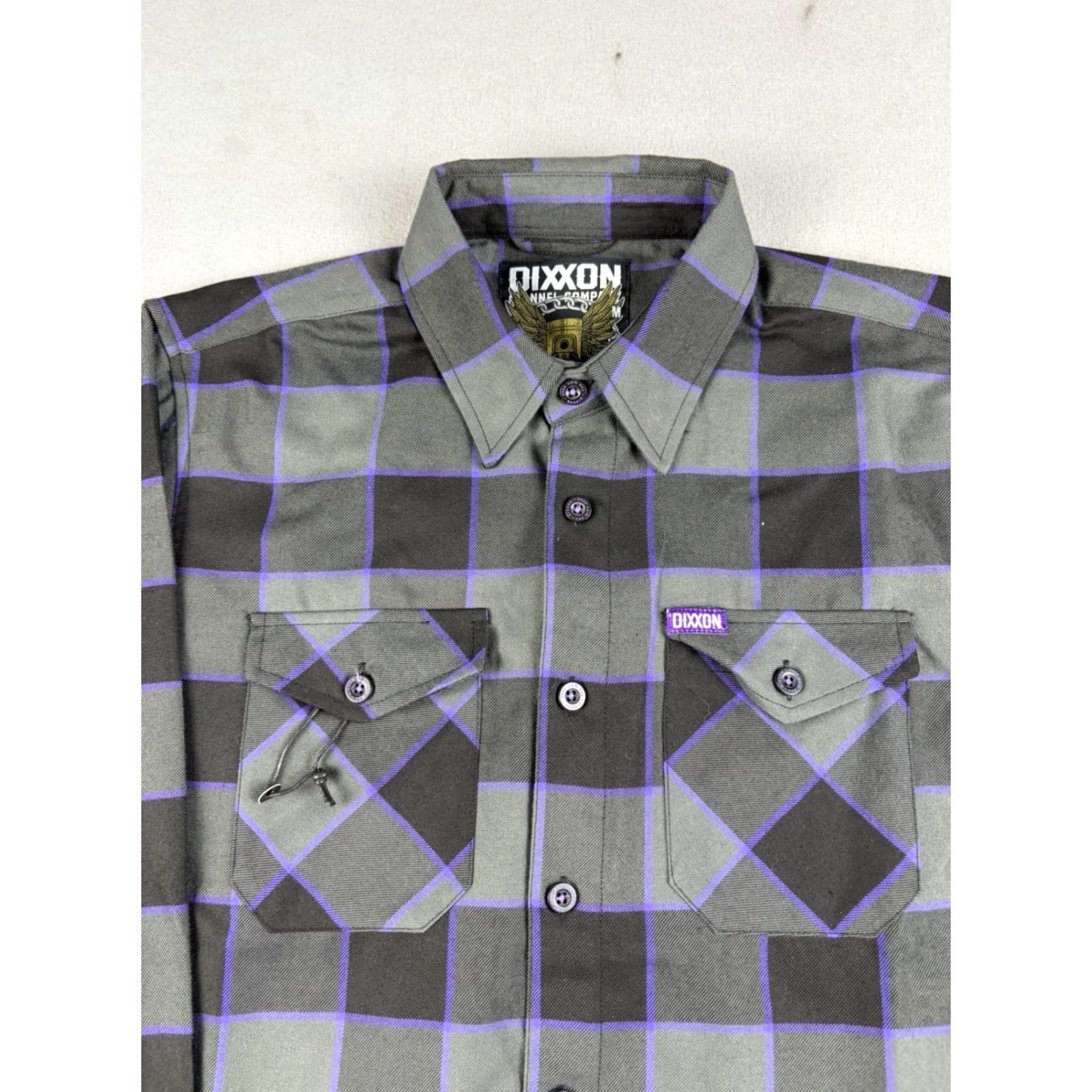 Vintage Dixxon Flannel Co. Gift Flannel Shirt Mens Medium Gray Plaid Button Up Shirt Size US M / EU 48-50 / 2 - 2 Thumbnail
