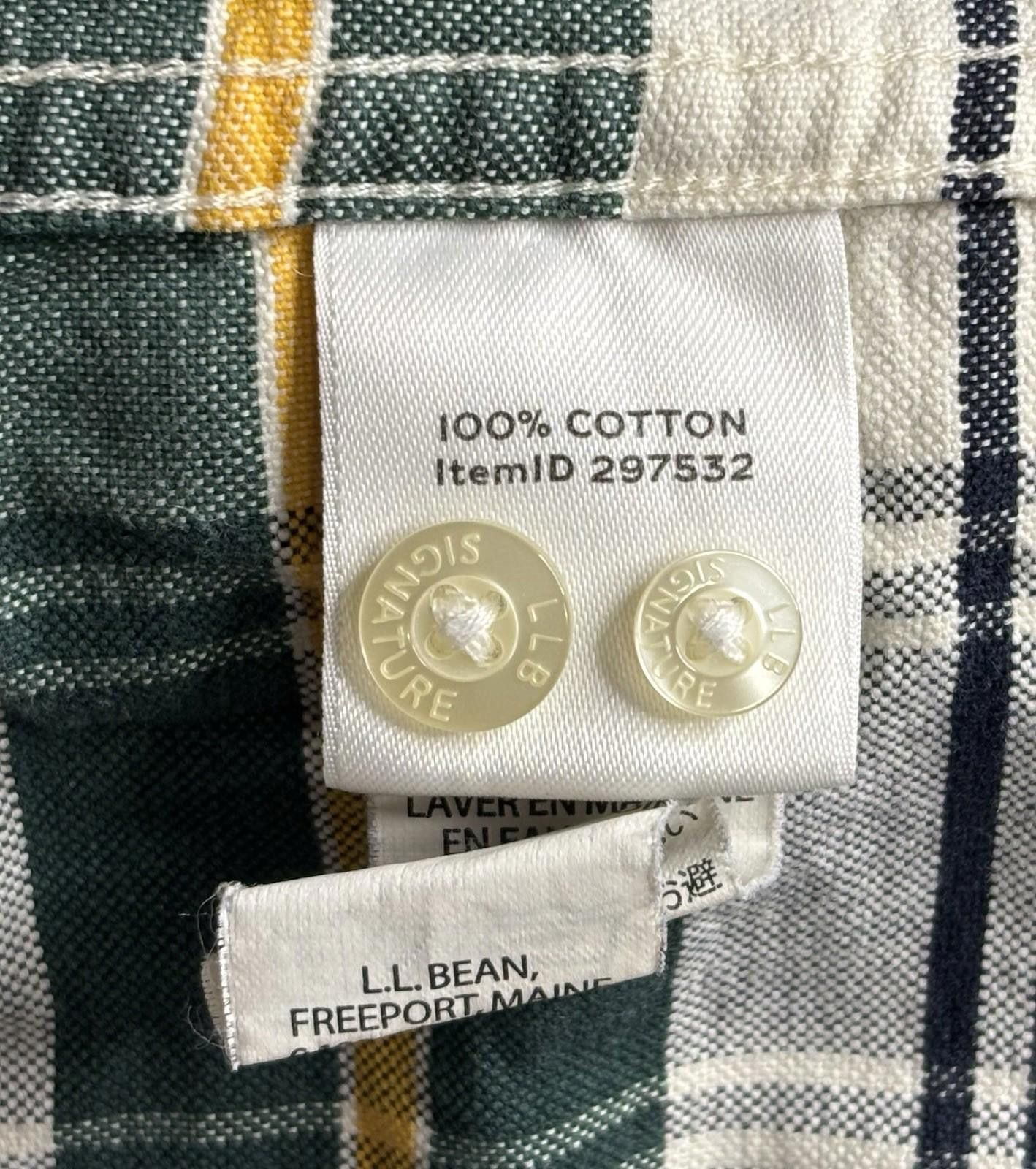 L.L. Bean LL Bean Signature Shirt Mens L Tall Flannel Plaid Cotton Size US L / EU 52-54 / 3 - 10 Thumbnail