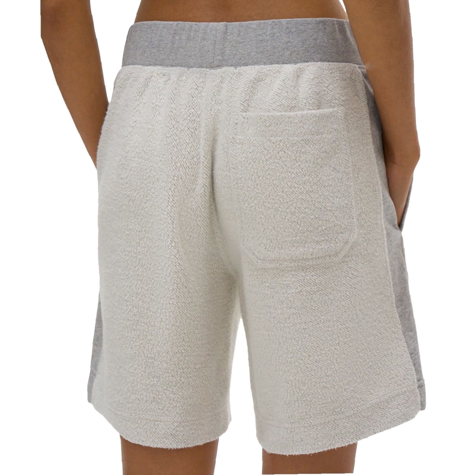 Helmut Lang VINTAGE Helmut Lang Women’s Grey and White (Vapor Heather) Shorts Size S 2021 Gray/White Cotton Sweat Pocketed Size 28" / US 6 / IT 42 - 2 Thumbnail