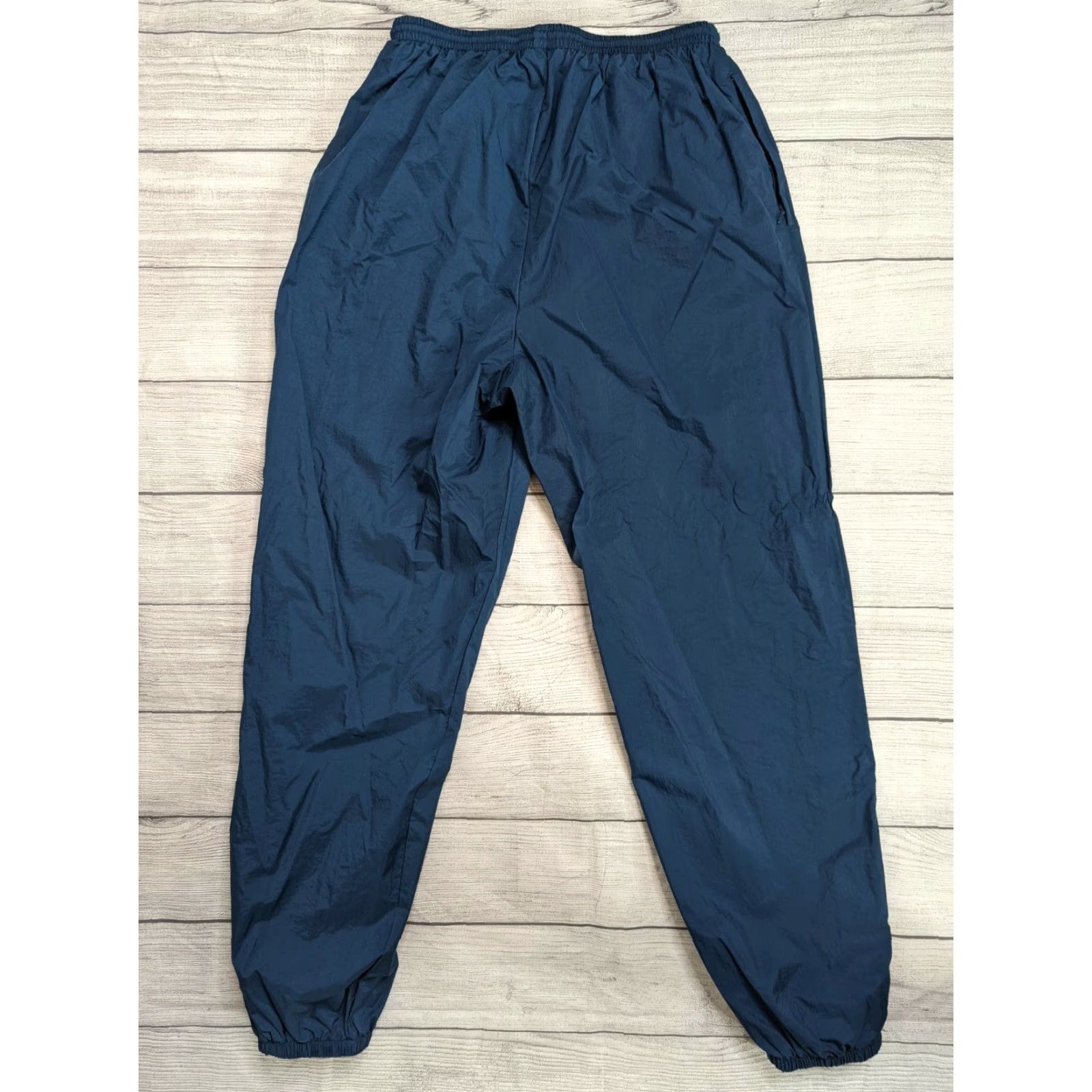 Nike VINTAGE Nike Windbreaker Pants Zip Ankles White Tag L Women’s 90s Blue Size 36" / US 14 / IT 50 - 3 Thumbnail