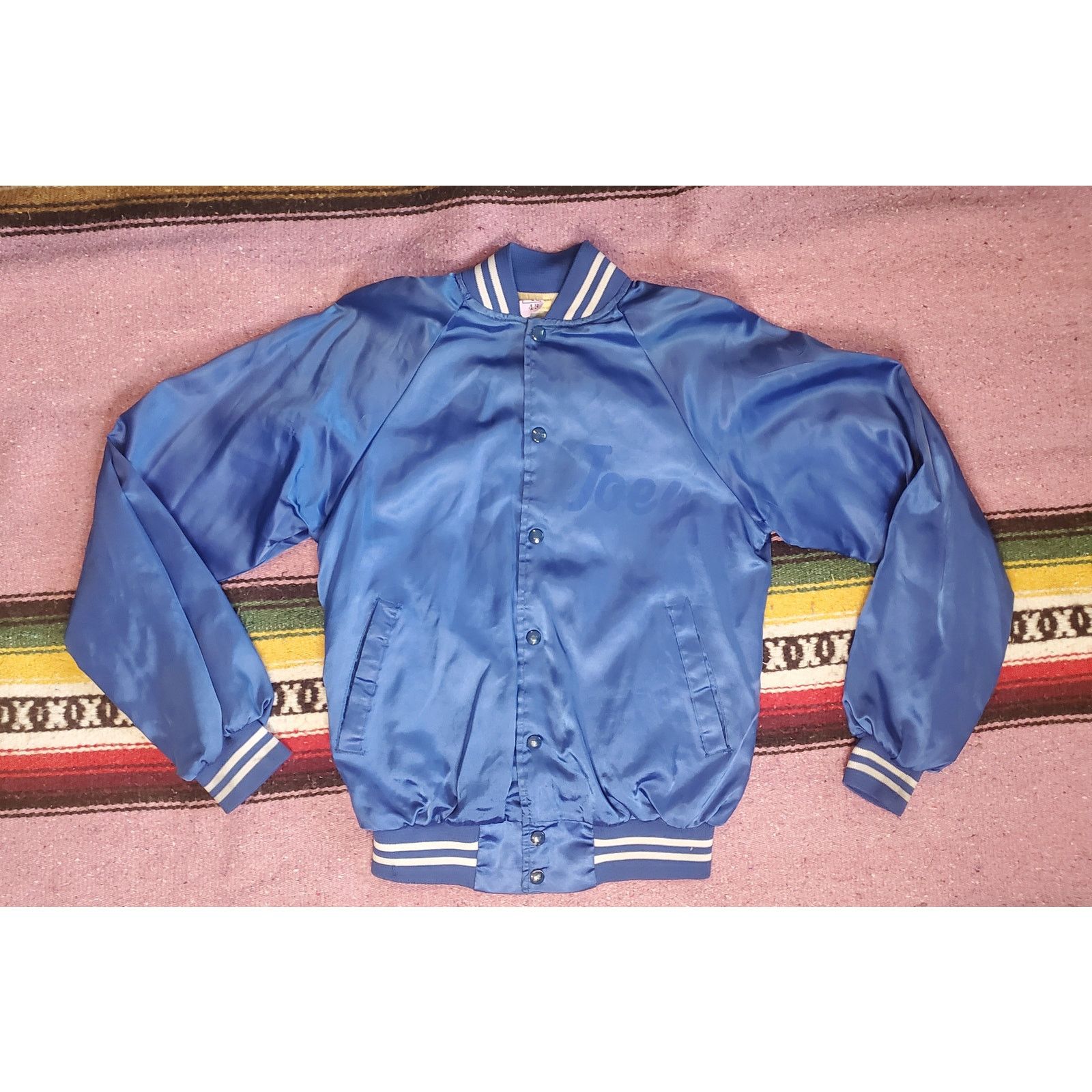 Auburn Sportswear Vintage Satin WTRI Tri County Flea Market Blue Jacket Size US S / EU 44-46 / 1 - 1 Thumbnail