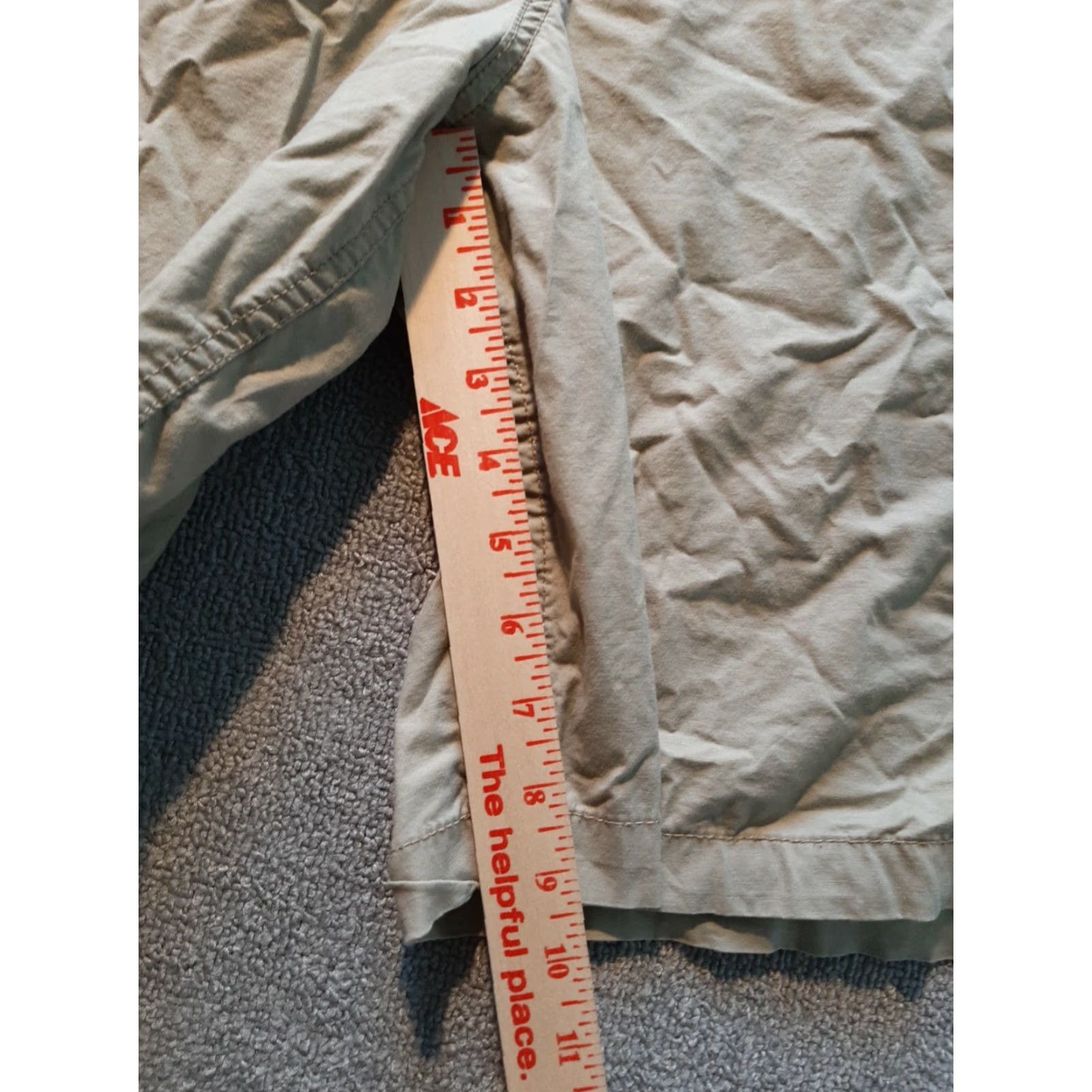 Faded Glory Faded Glory Chino Shorts Mens 44 Waist Khaki Tan Flat Front Cotton Shorts 44 Mens Beige Casual Belt Loops Zip Front Ready to Wear Size US 44 / EU 60 - 2 Thumbnail