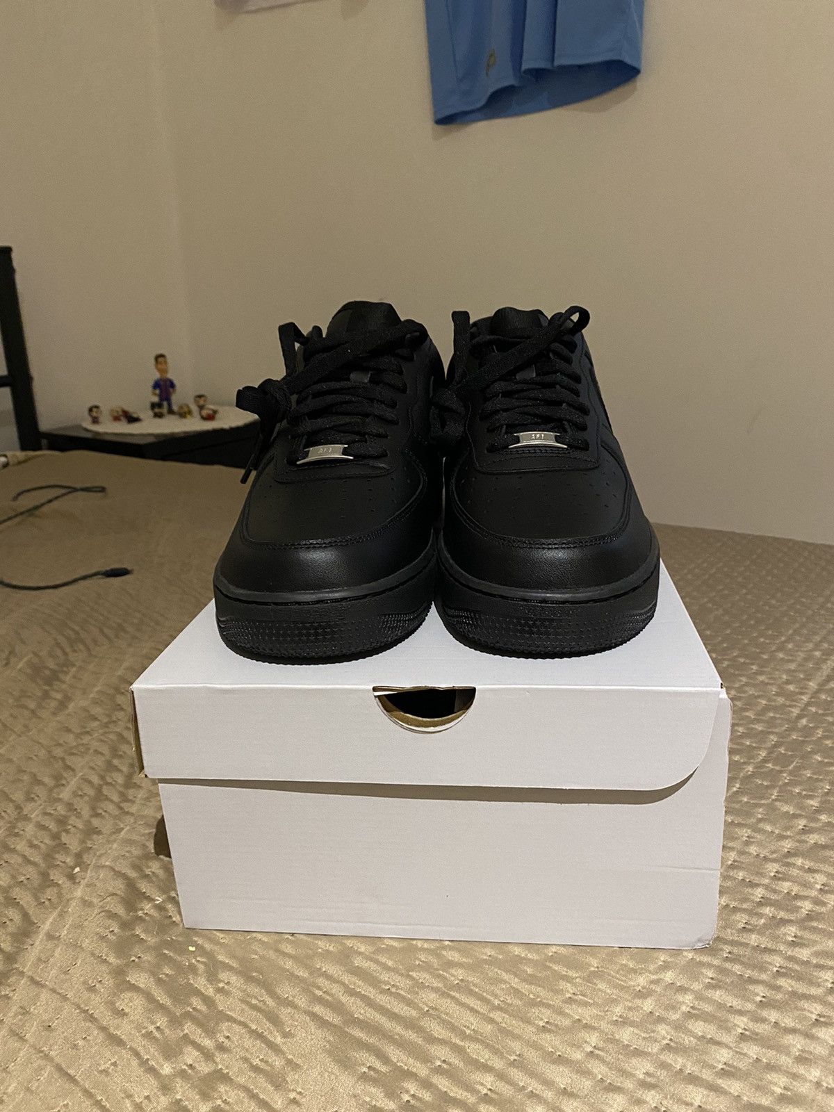 Nike Nike Air Force 1 ‘07 Black Size US 12 / EU 45 - 2 Thumbnail