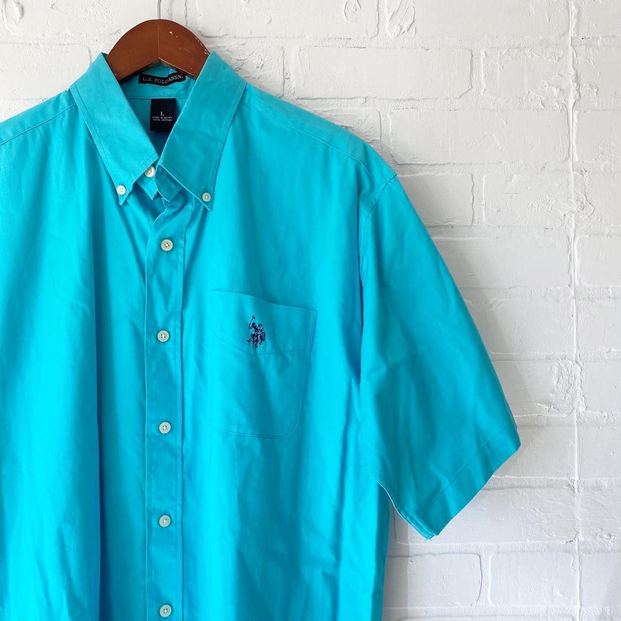 U.S. Polo Assn. 90s vintage blue short sleeved button up Size large Size US L / EU 52-54 / 3 - 3 Thumbnail