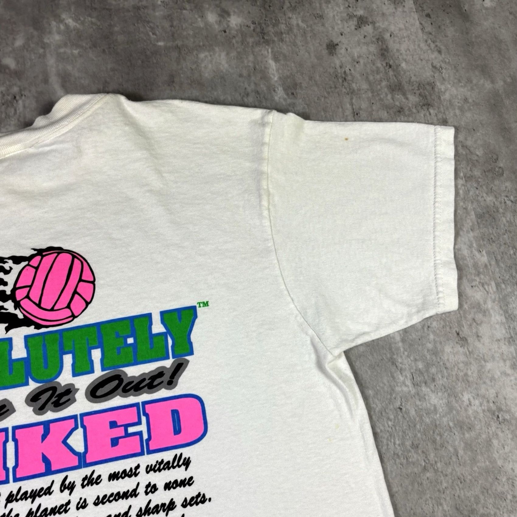 Delta VINTAGE Delta White T-Shirt XL Absolutely Spiked Double-Sided Art 90s Mens Shirt Size US XL / EU 56 / 4 - 5 Thumbnail