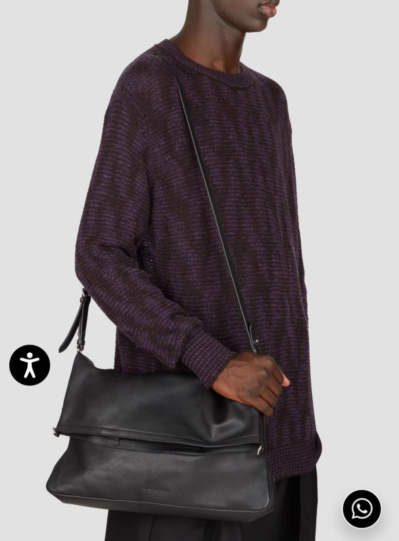 Dries Van Noten Dries Van Noten Leather Flap Over Tote Crossbody Bag Size ONE SIZE - 6 Thumbnail