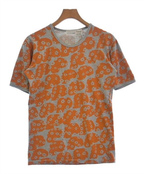 Short Sleeve Total Pattern Tshirt Gray x Orange