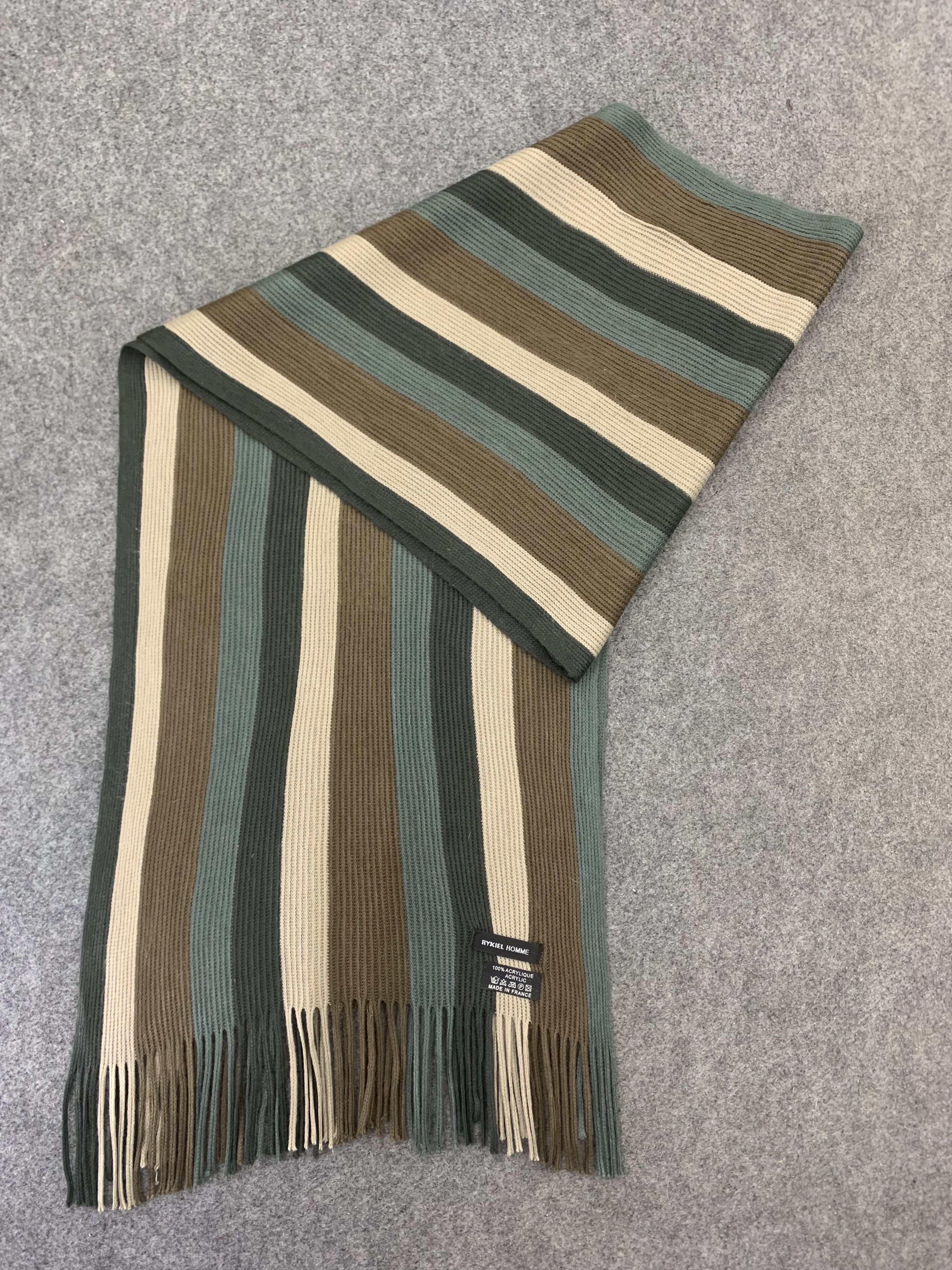 Sonia Rykiel Rykiel Homme Scarf Wool Muffler Neck Wrap BL3106 Size ONE SIZE - 3 Thumbnail