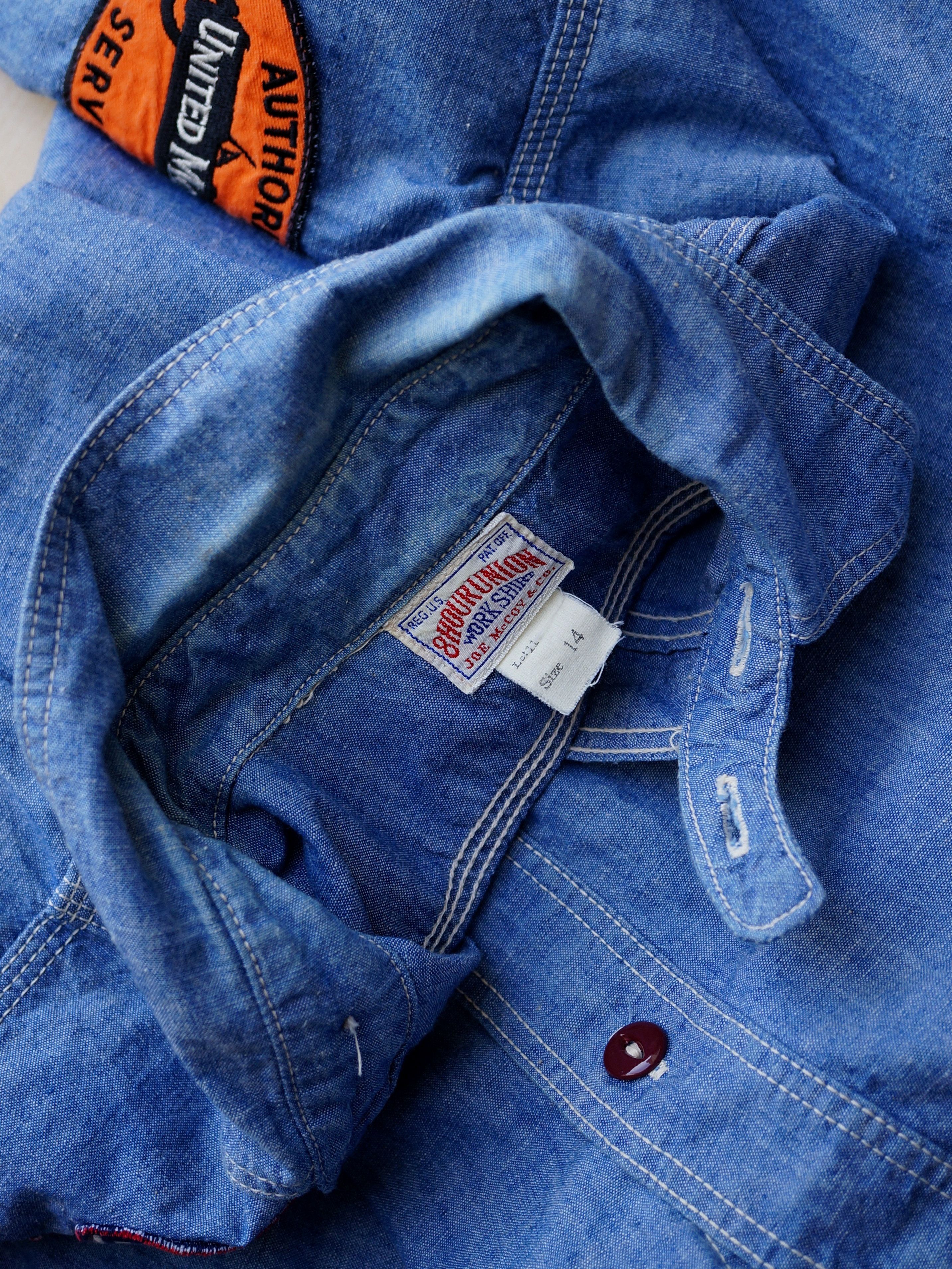 The Real McCoy's Joe McCoy 8 Hours Union Chambray Shirts Size US S / EU 44-46 / 1 - 5 Thumbnail