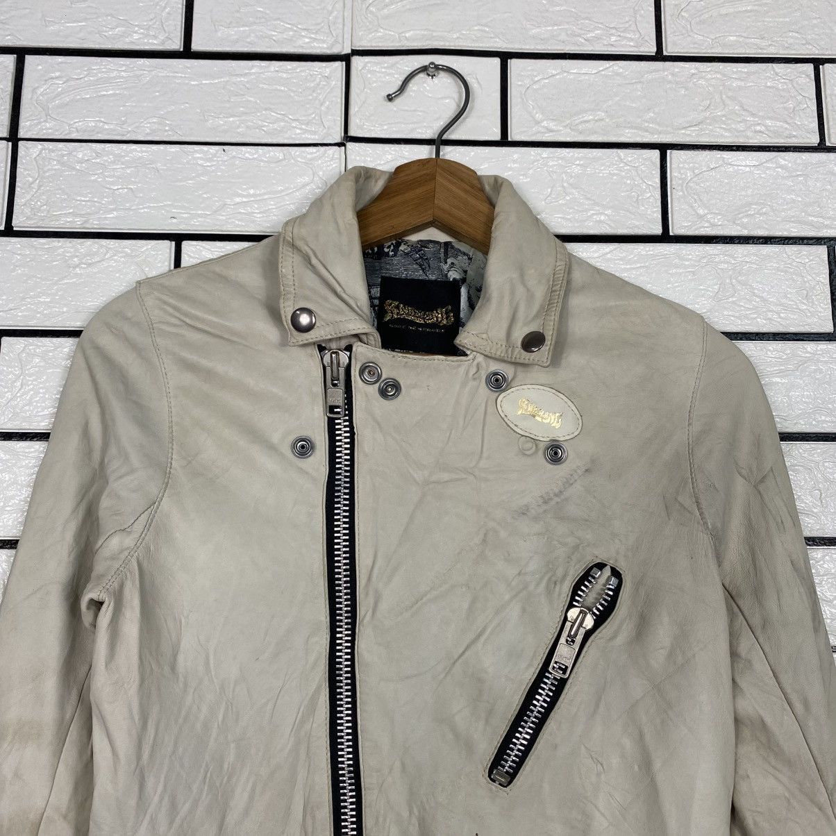 Hysteric Glamour 📌Vintage Double Collar Biker Leather Jacket RNA Inc Size US M / EU 48-50 / 2 - 10 Thumbnail