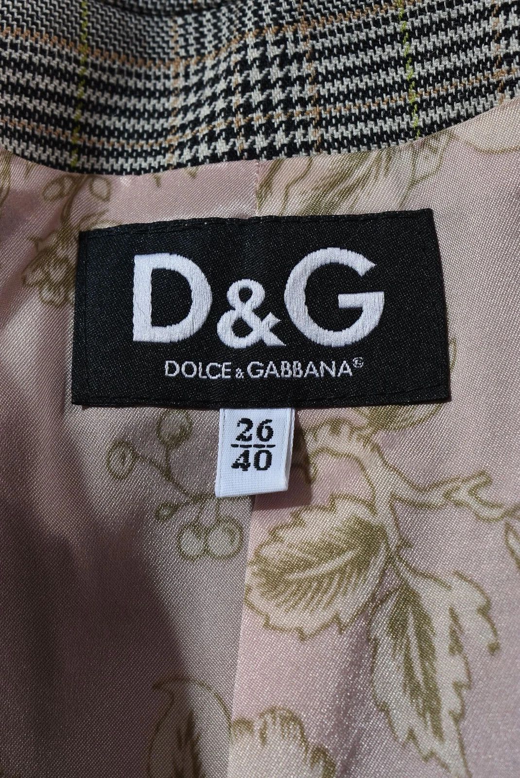 Dolce & Gabbana Women's D&G Dolce & Gabbana Plaid Wool Blazer Jacket Size XS Size XS / US 0-2 / IT 36-38 - 3 Thumbnail