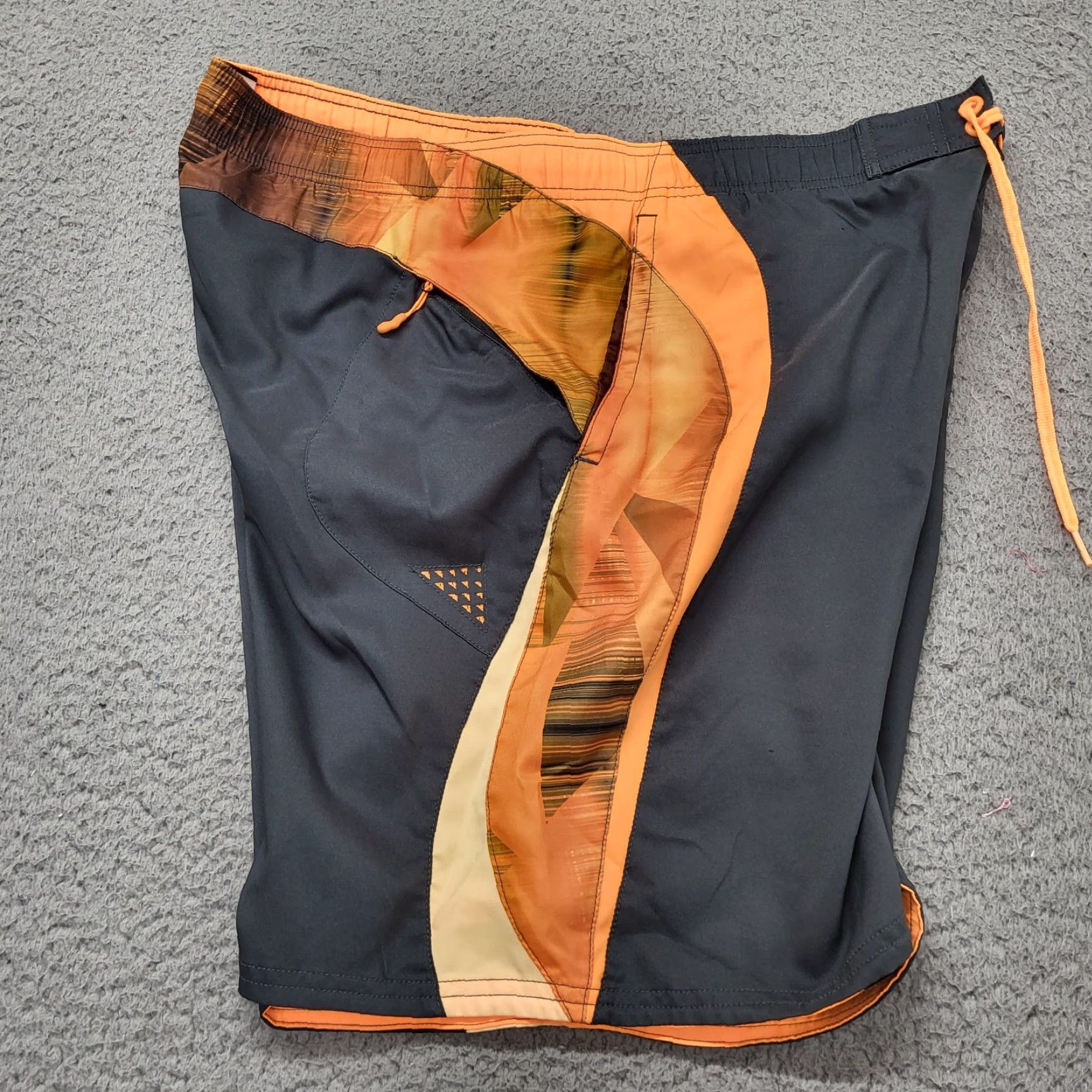 Nike Nike Swim Trunks Mens Size Medium Gray Orange Flames Board Shorts Skater Surfer Preppy Size US 31 - 2 Thumbnail