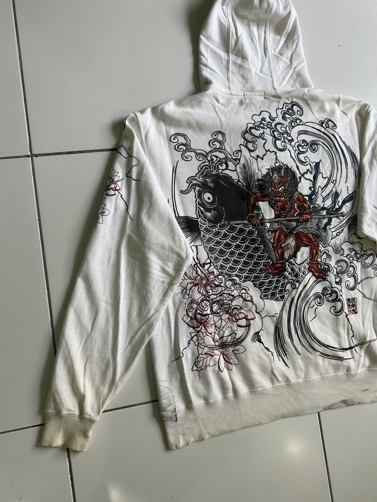 Composition by Kenzo Vintage Souvenir Dragon fish koi’s zip Up hoodie Size US L / EU 52-54 / 3 - 3 Thumbnail