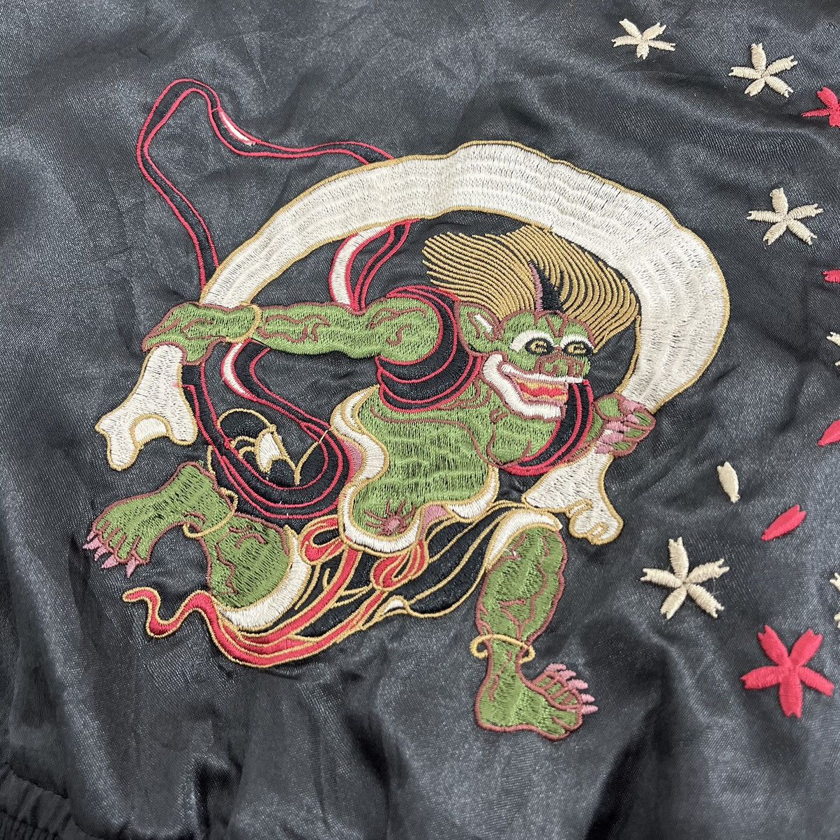 Japanese Brand × Vintage Vtg Traditional Style Fujin Raijin Sukajan Souvenir Jacket Size US M / EU 48-50 / 2 - 5 Thumbnail