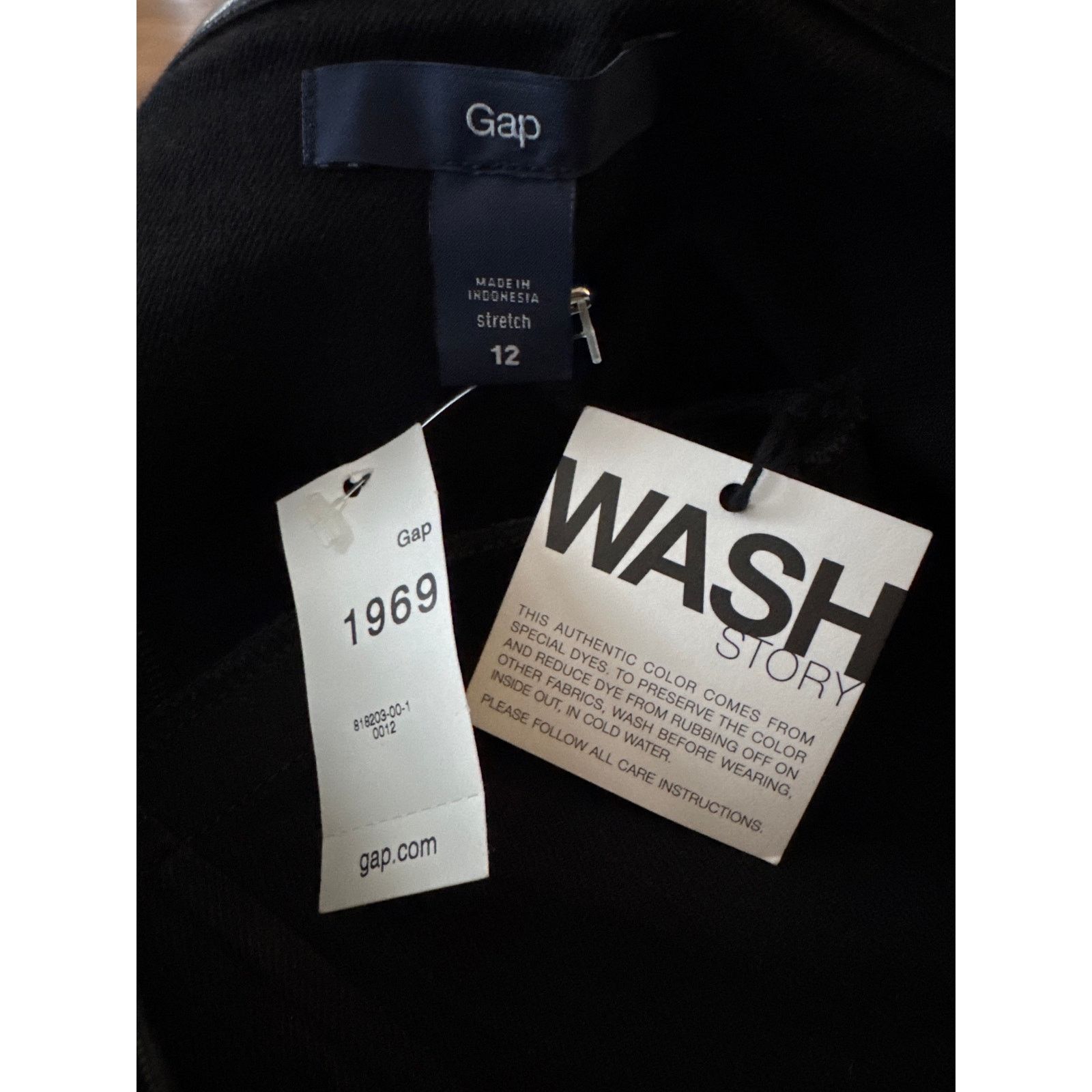 Gap NWT 2011 Gap black denim strapless stretchy patchwork dress Size L / US 10 / IT 46 - 5 Thumbnail