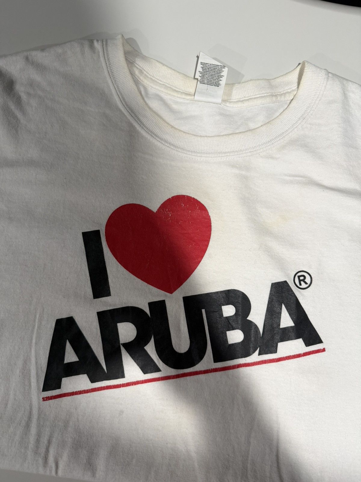 Vintage 2010s Vintage I Love Aruba Tourist Vacation Grunge Tee XL Size US XL / EU 56 / 4 - 10 Thumbnail