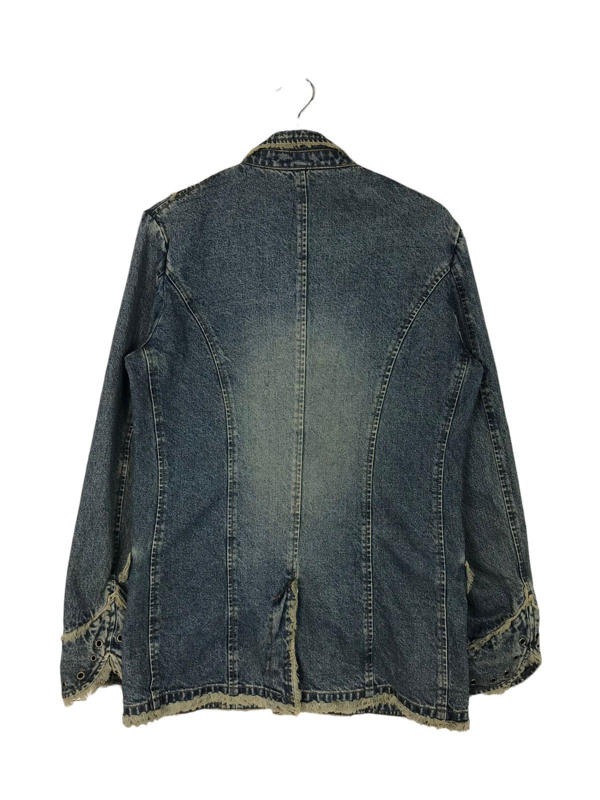Morgan Homme 💥 MORGAN HOMME DISTRESSED DYED DENIM JACKET Size US M / EU 48-50 / 2 - 8 Thumbnail