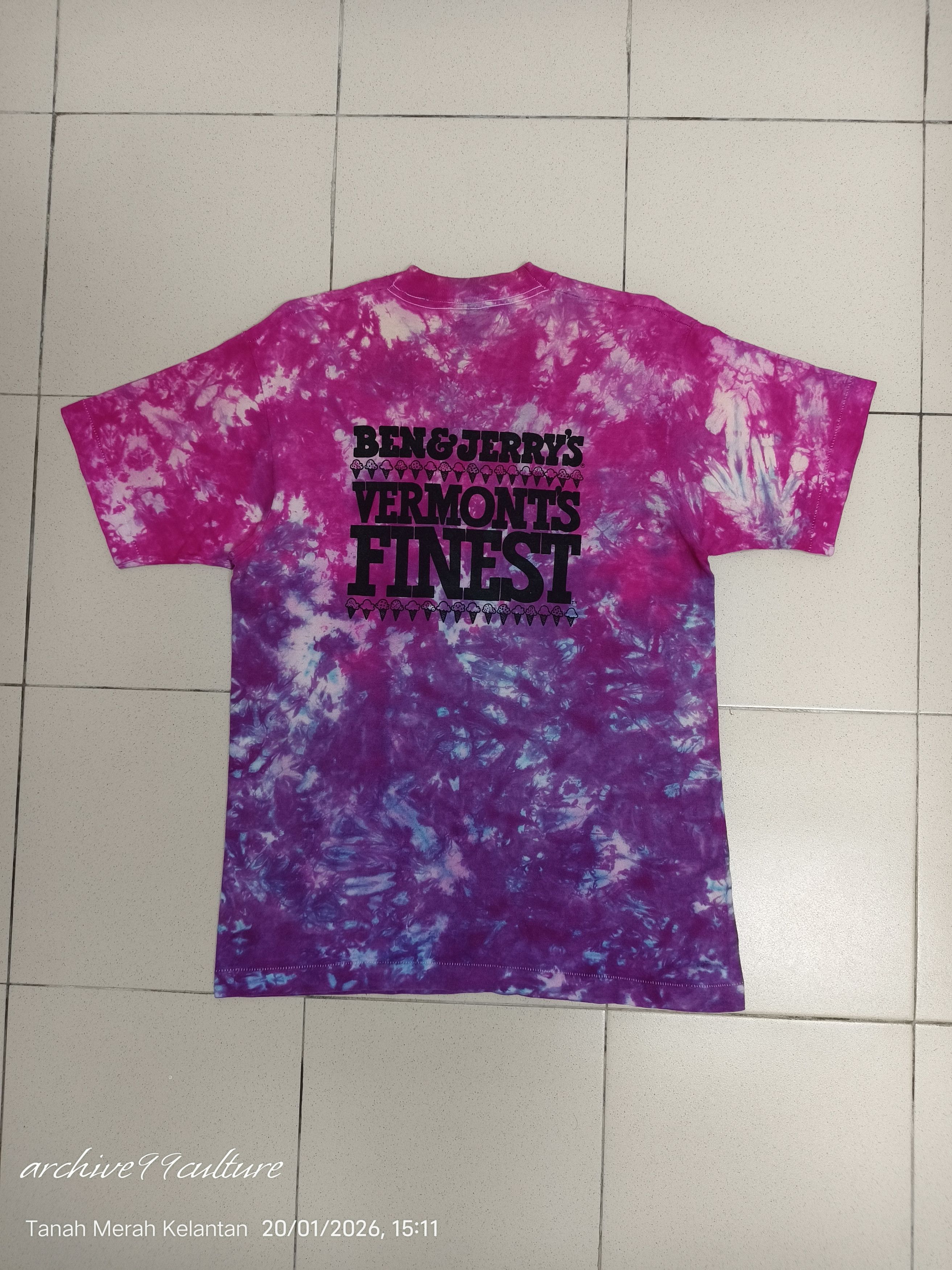 Grateful Dead 90s USA Ben & Jerry's Cherry Garcia Ice psychedelic rock Size US S / EU 44-46 / 1 - 2 Thumbnail