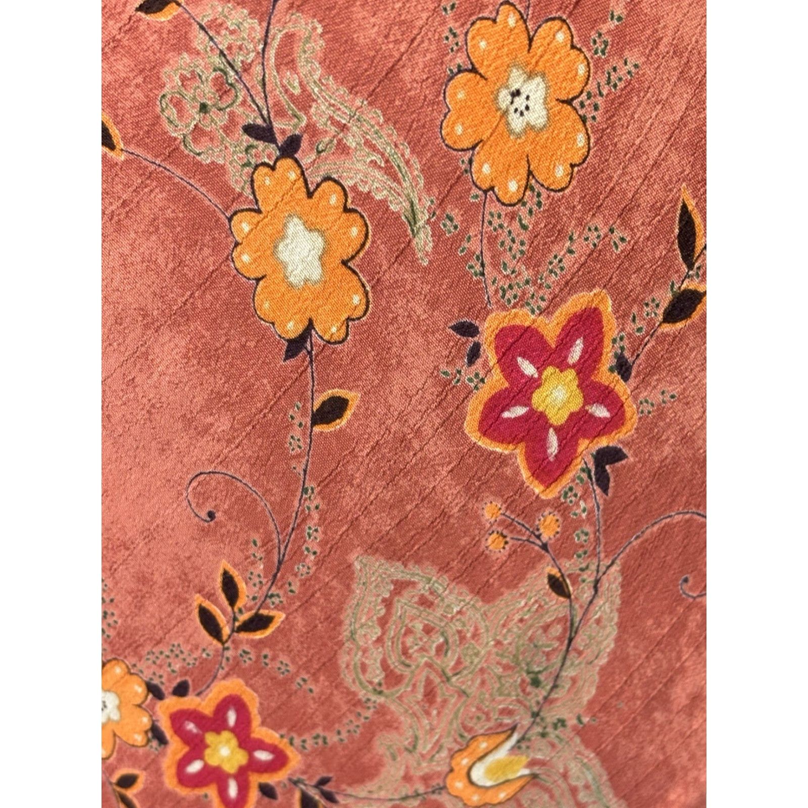 Vintage VINTAGE Iz Byer Slip Dress Midi 7 Floral Forest Fairy Brown High Lo Women's Dress 2000s Grunge Spring Summer Fall Sleeveless Square Neck Size M / US 6-8 / IT 42-44 - 6 Thumbnail