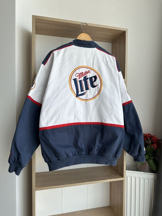 Vintage Vintage NASCAR Ford Miller Lite Racing Jacket Mobil 1