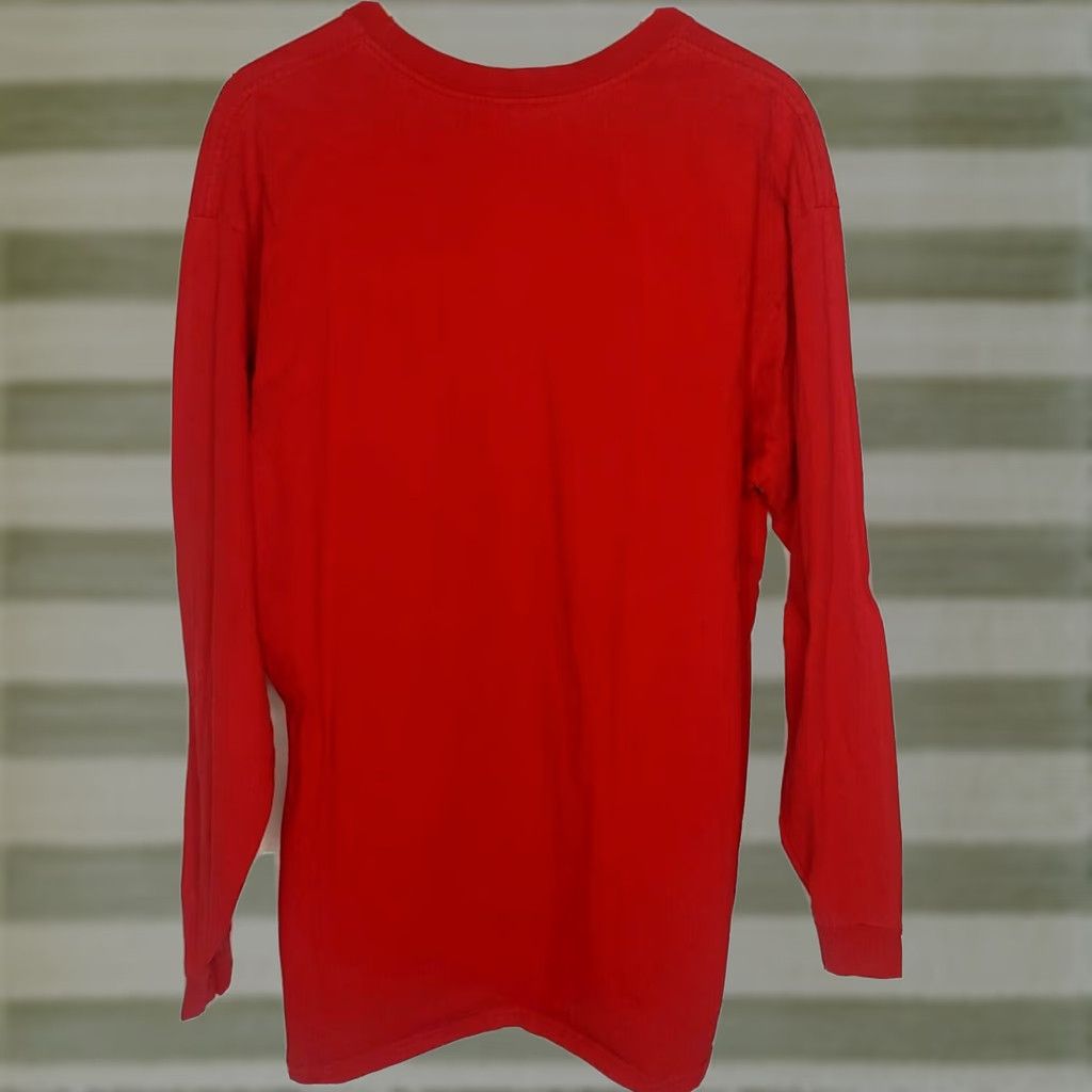 Nike Nike Shirt Men XL Long Sleeve Cotton Red Center Swoosh Athletic RN#56323 Size US XL / EU 56 / 4 - 1 Thumbnail