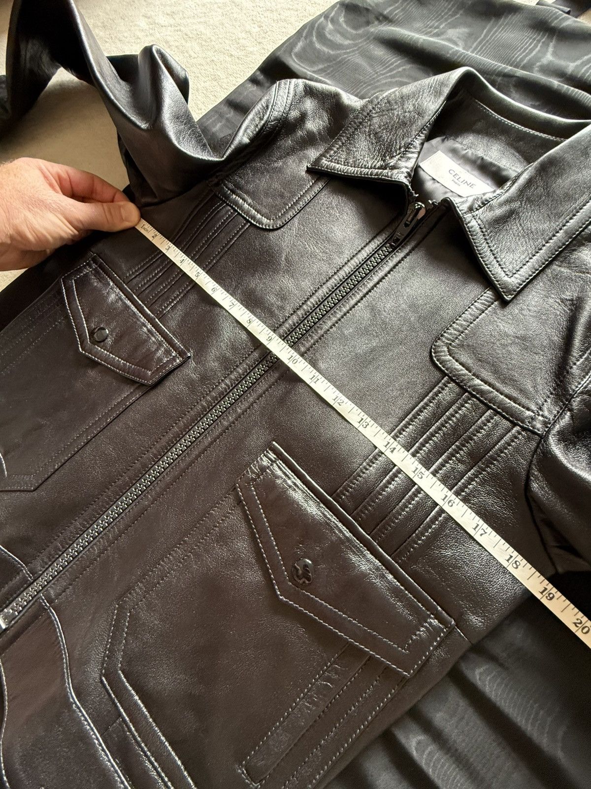 Celine Celine Paul blouson leather aviator jacket Hedi Slimane 44 Size US S / EU 44-46 / 1 - 17 Thumbnail