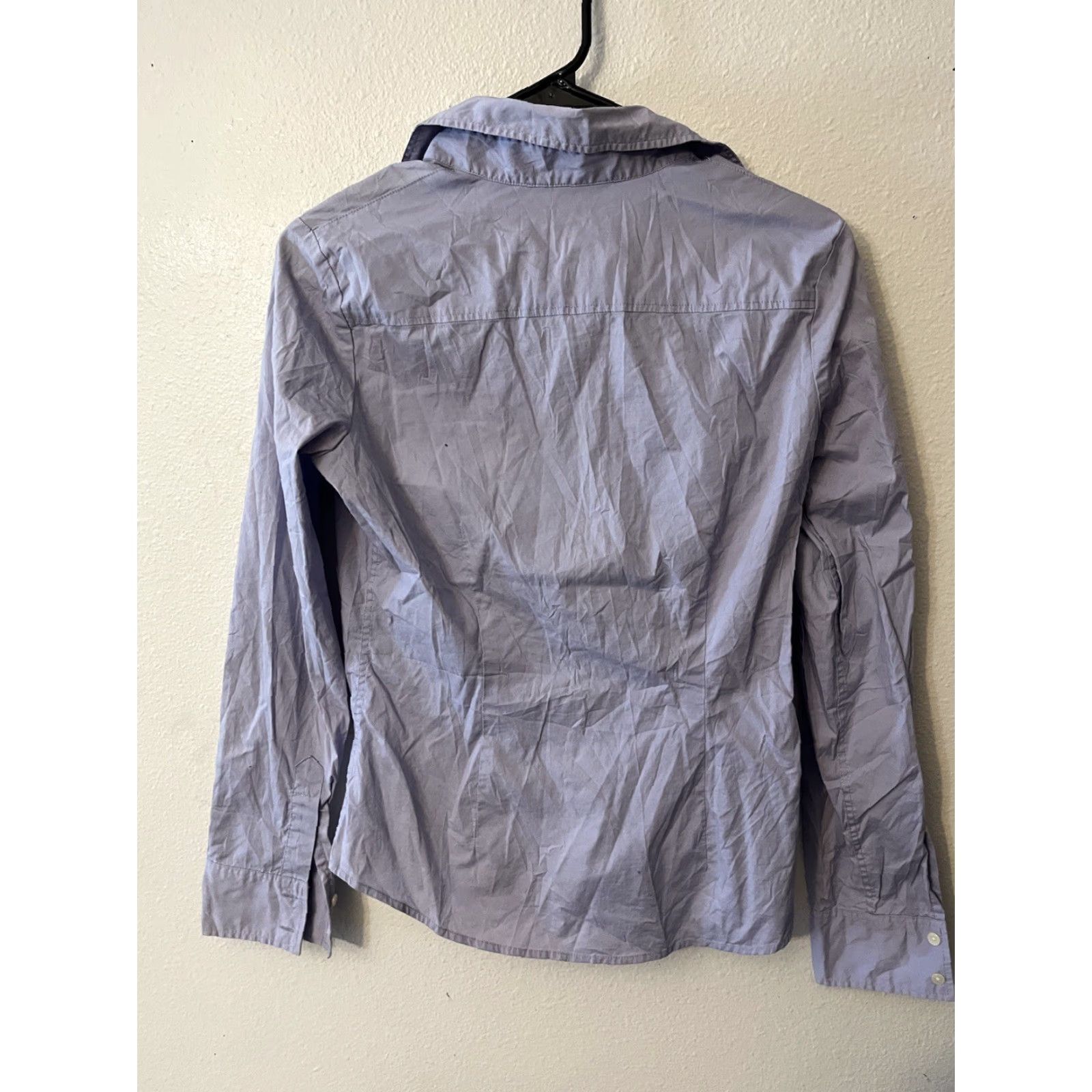 Calvin Klein VINTAGE Calvin Klein Women's Blouse Shirt Long Sleeve Button Solid Casual Formal Workwear Size Small Purple Size S / US 4 / IT 40 - 3 Thumbnail