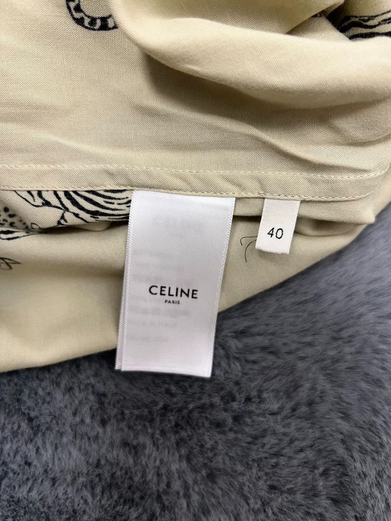 Celine CELINE size 40 Tiger and leopard full printed shirt short Size US XXS / EU 40 - 4 Thumbnail