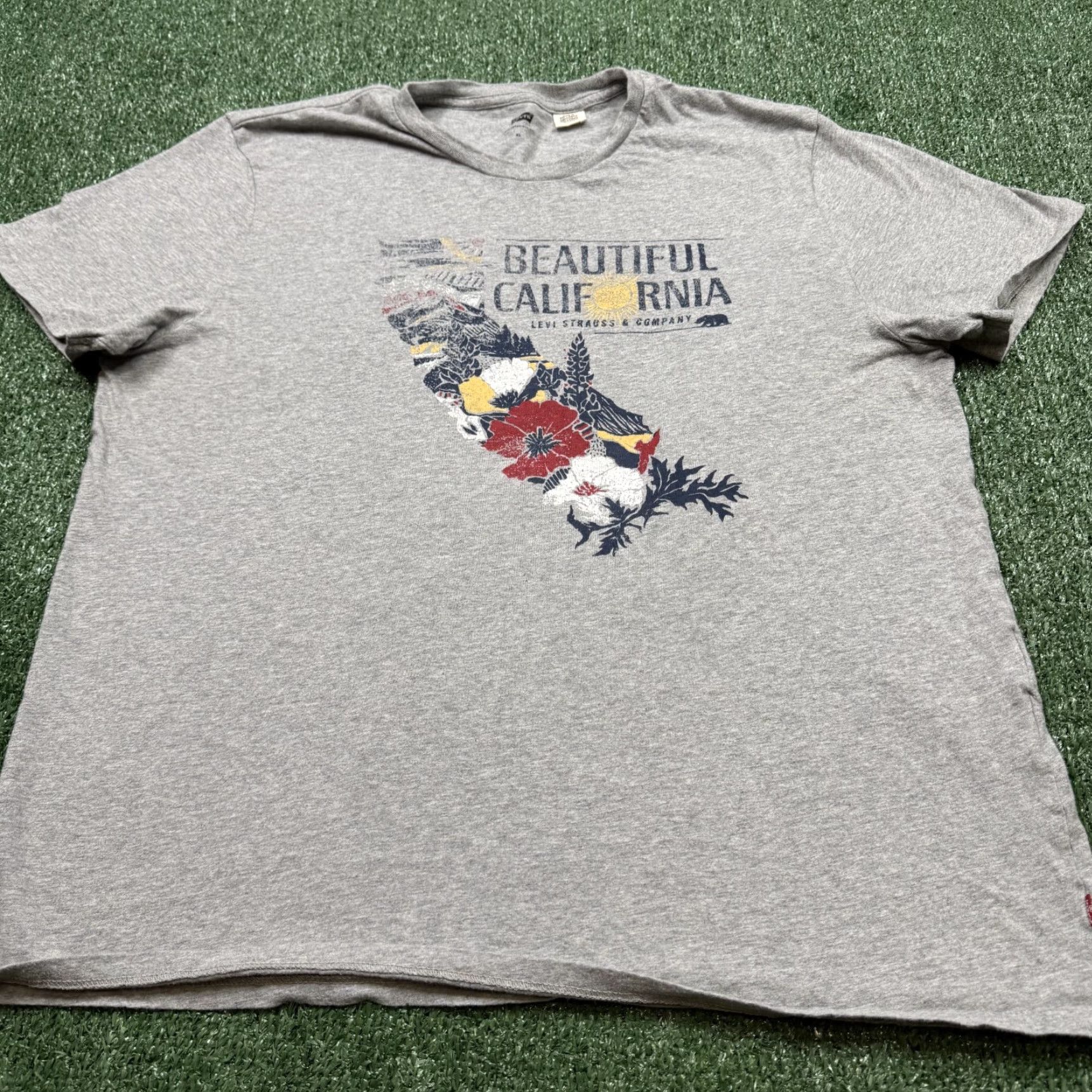 Levi's Levi's Graphic T Shirt Mens XL Gray Short Sleeve Crew Neck California Logo Tee Size US XL / EU 56 / 4 - 3 Thumbnail