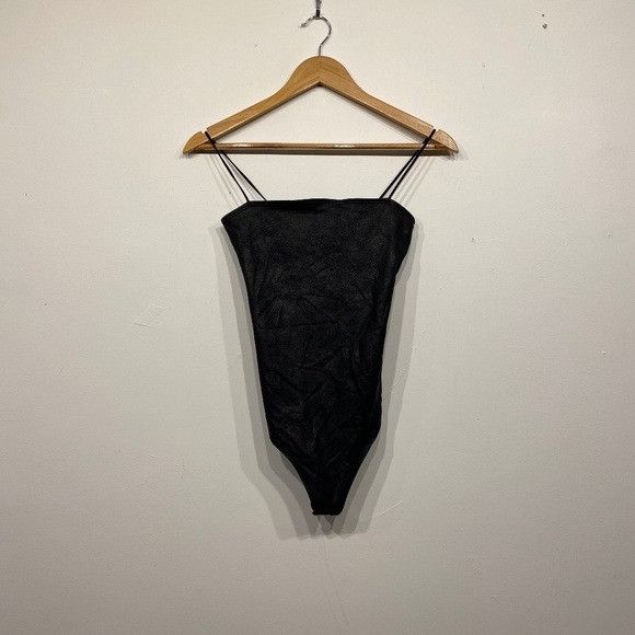 Abercrombie & Fitch Abercrombie & Fitch Black Square NeckBodysuit Size S / US 4 / IT 40 - 1 Thumbnail
