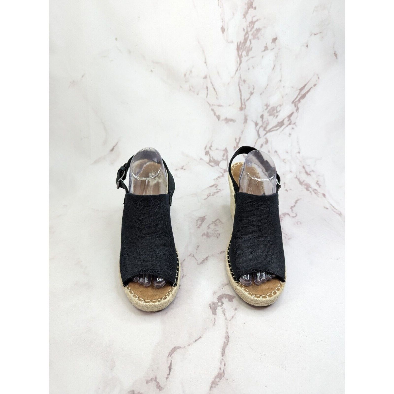 Toms Toms Wedge Women 11 Espadrille Black Platform Shoe Sandal Size US 9 / IT 39 - 2 Thumbnail