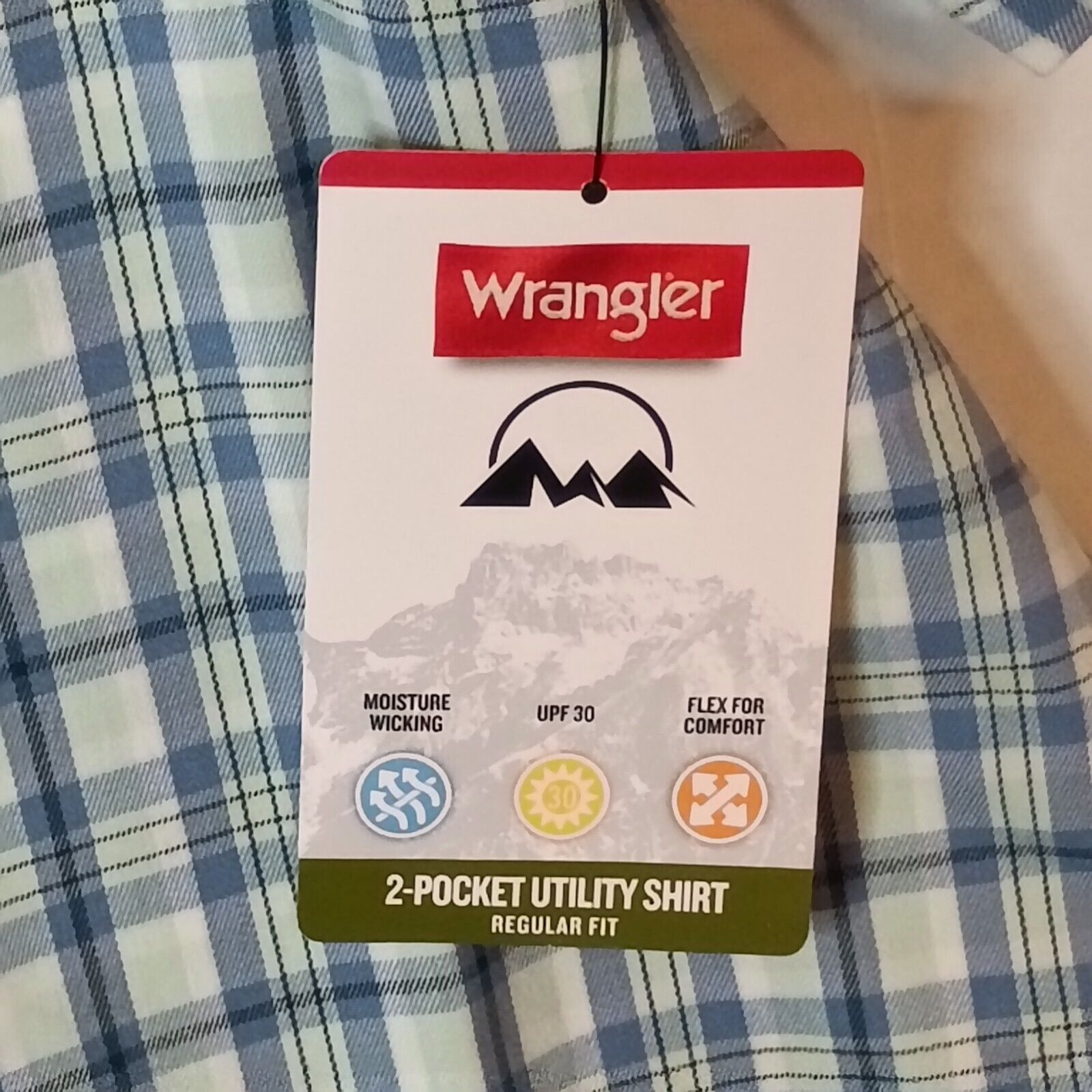 Wrangler Wrangler Utility Shirt Men's 2XL Plaid Regular Fit UPF 30 Size US XXL / EU 58 / 5 - 10 Thumbnail
