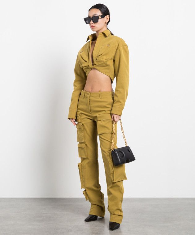 Off-White o1y1225 Cargo Pant in Khaki Size 27" / US 4 / IT 40 - 5 Thumbnail