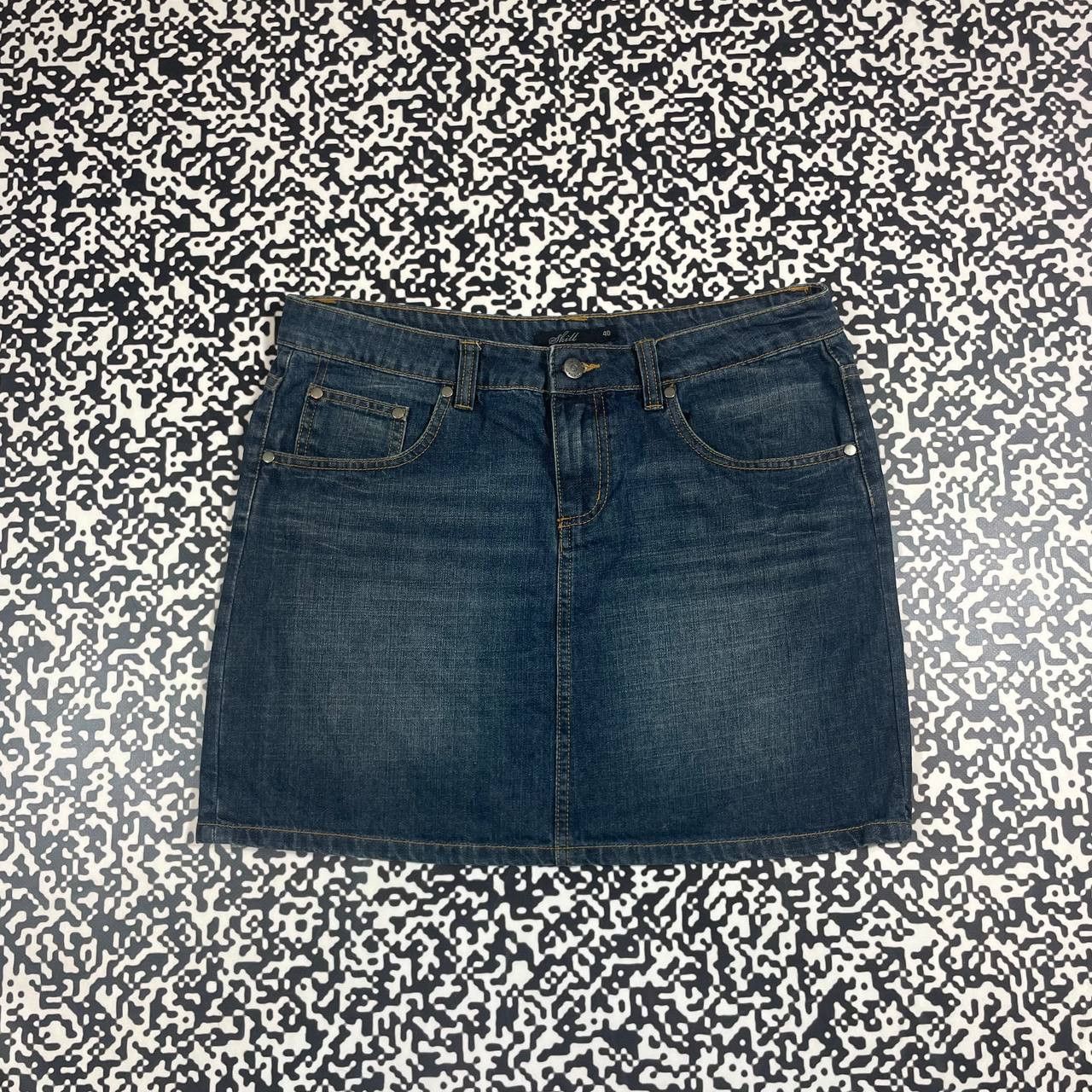 Vintage Vintage Y2K Denim Mini Skirt Retro Casual 90s Style Size 29" - 4 Thumbnail