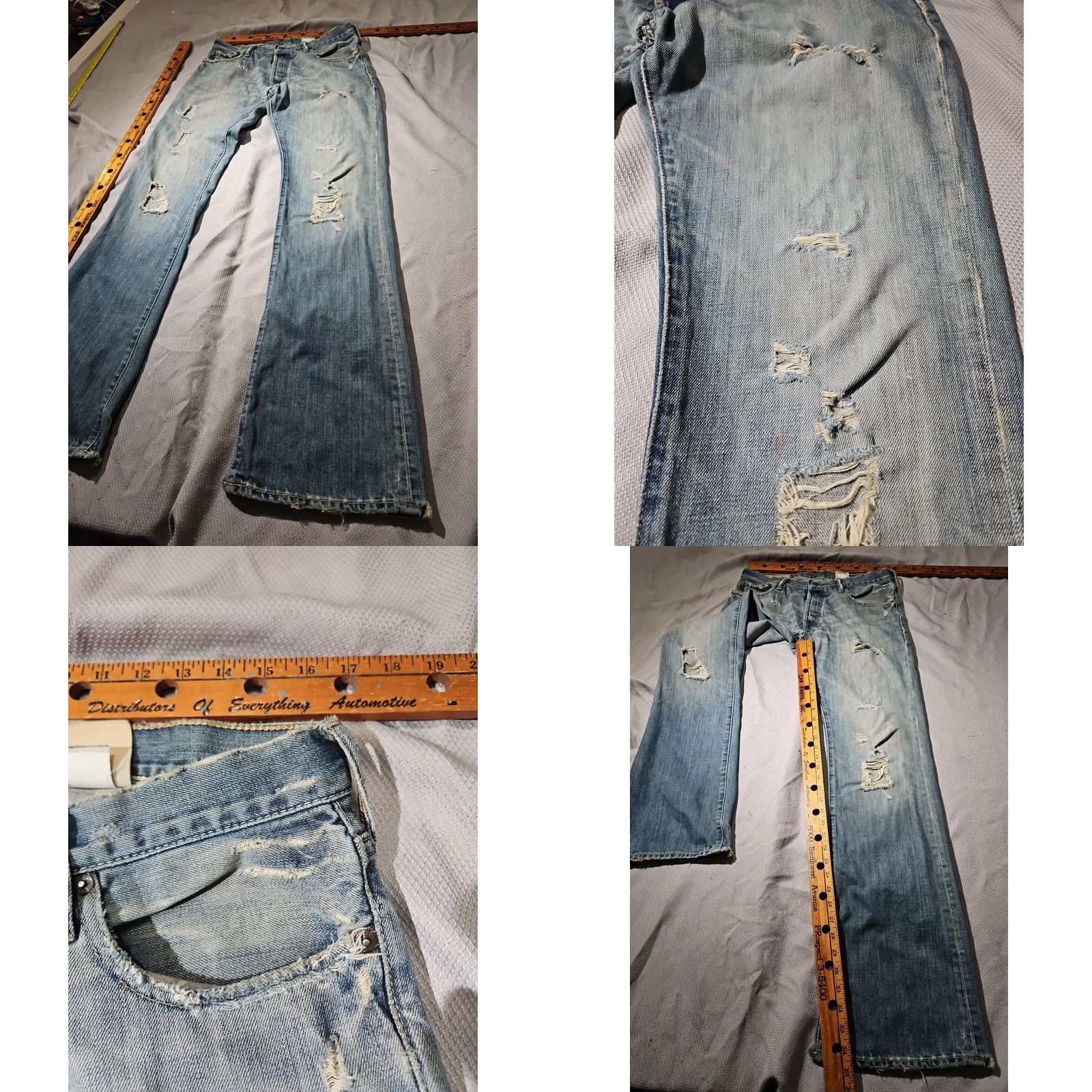 Abercrombie & Fitch VINTAGE Abercrombie & Fitch Jeans Men 32x34 Low Slim Straight ButtonFly Thrashed Y2k Grunge Size US 32 / EU 48 - 8 Thumbnail