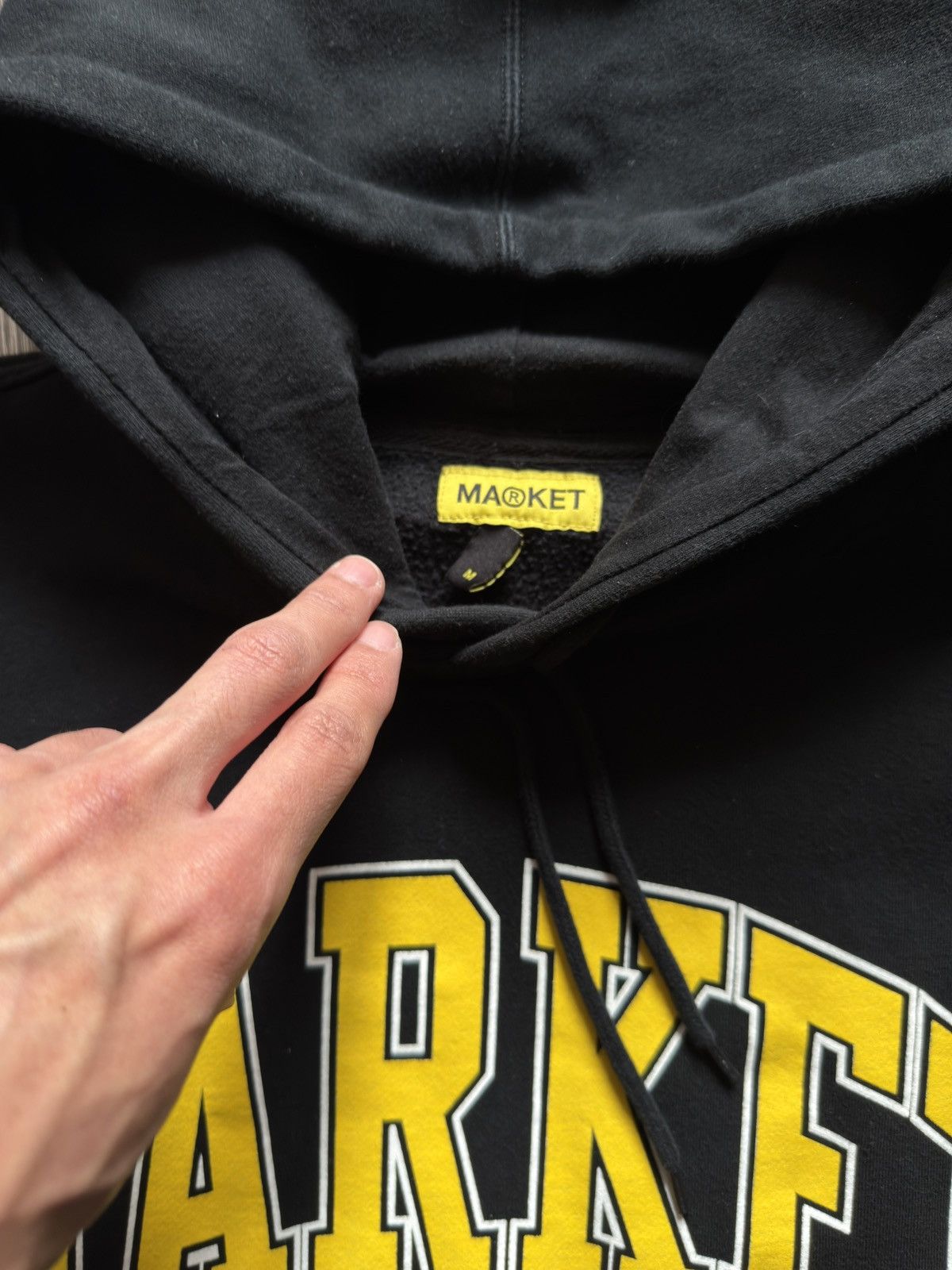 Market Market Yellow Arc Black Hoodie Size US M / EU 48-50 / 2 - 3 Thumbnail