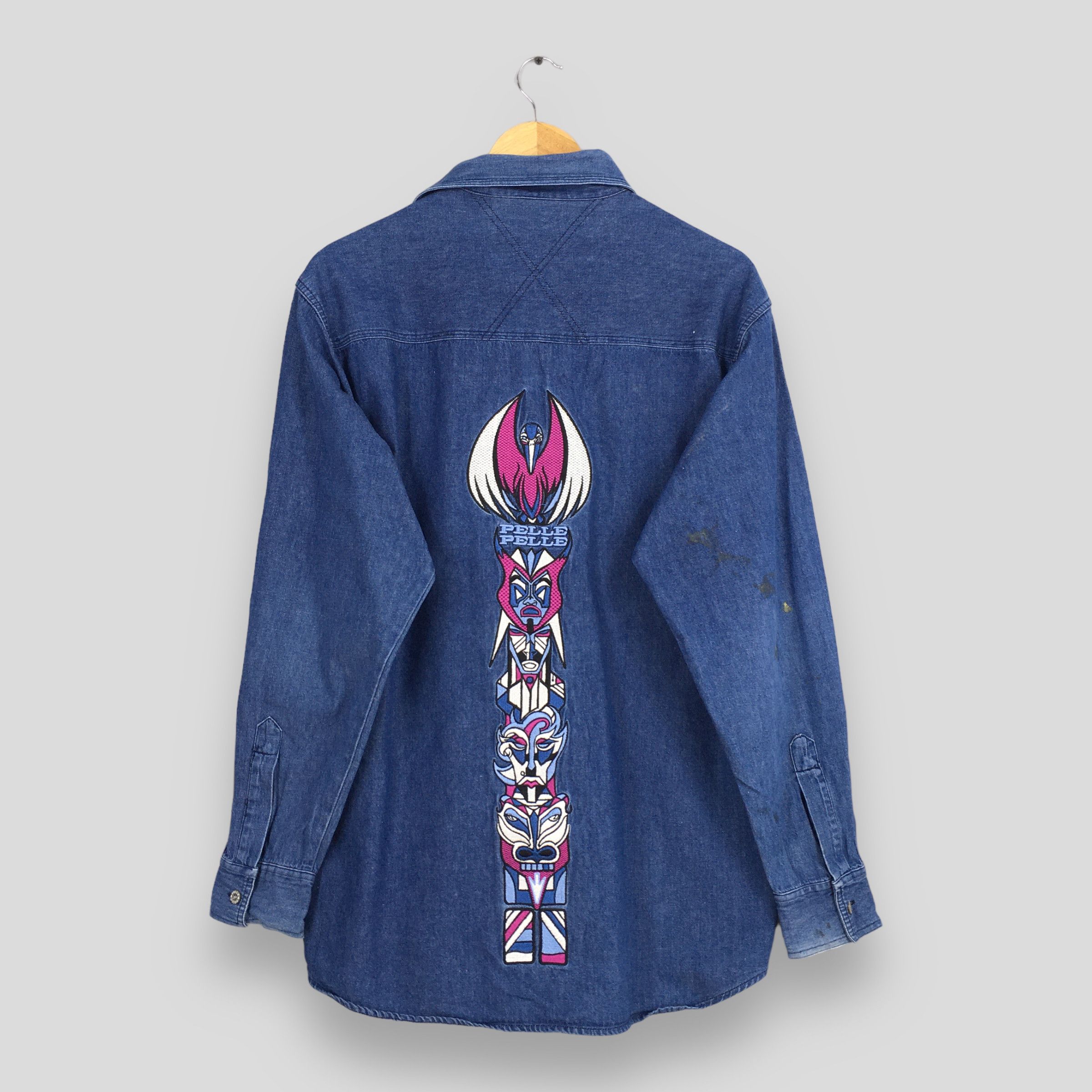 Marc Buchanan Pelle Pelle Totemic Object Art Denim Oxfords Shirt M Size US M / EU 48-50 / 2 - 1 Thumbnail