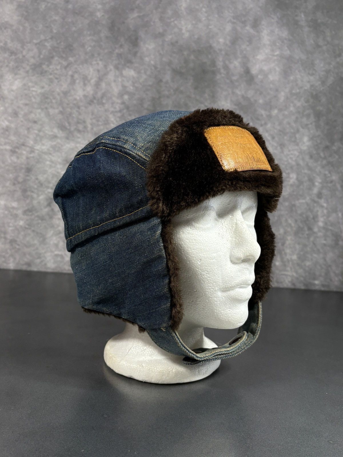 Levi's Vintage Levi's Orange Tab Hat Denim Ushanka Trapper 70s 80s Size ONE SIZE - 2 Thumbnail