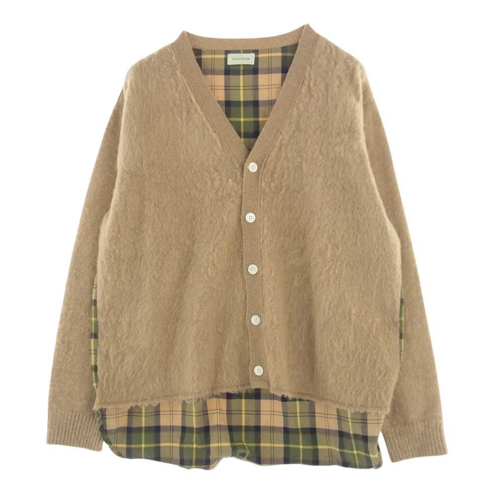image of Factotum Check Mohair Knit Cardigan, Men's (Size Medium)