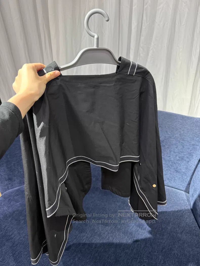 Hermes Hermes Logo Snap Cloak - Cotton Size XS / US 0-2 / IT 36-38 - 2 Thumbnail